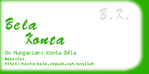 bela konta business card